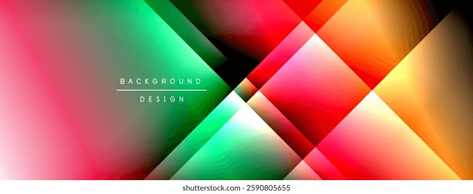 Dynamic shadow lines with gradient colors geometric background