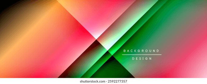 Dynamic shadow lines with gradient colors geometric background
