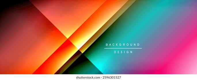 Dynamic shadow lines with gradient colors geometric background