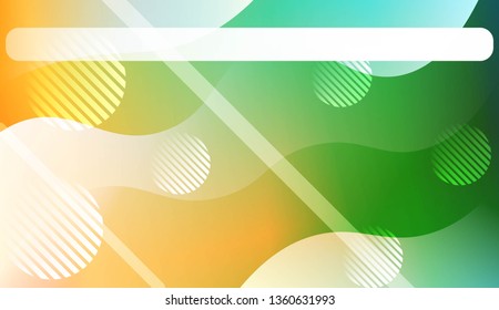 Dynamic shape background With Wave Gradient Shape, Line, Circle, Space for Text. For Futuristic Ad, Booklets. Vector Illustration.