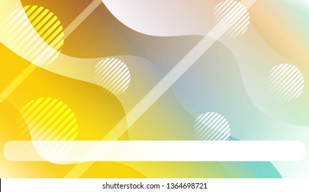 Dynamic shape background With Wave Gradient Shape, Line, Circle, Space for Text. For Futuristic Ad, Booklets. Vector Illustration.