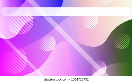 Dynamic shape background With Wave Gradient Shape, Line, Circle, Space for Text. For Futuristic Ad, Booklets. Vector Illustration.