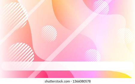 Dynamic shape background With Wave Gradient Shape, Line, Circle, Space for Text. For Futuristic Ad, Booklets. Vector Illustration.