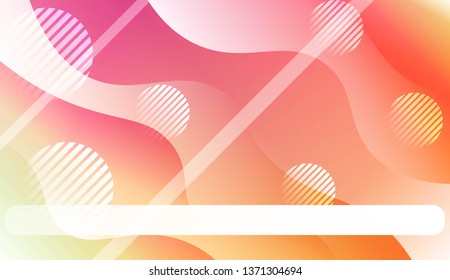 Dynamic shape background With Wave Gradient Shape, Line, Circle, Space for Text. For Futuristic Ad, Booklets. Vector Illustration.