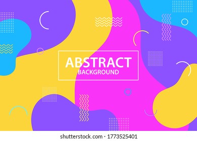 Dynamic shape composition. Minimal geometric background. Vector template design.