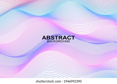 Dynamic shape composition. Minimal geometric background. Vector template design. Abstract Modern Line. Curvy geometric lines wave pattern texture on colorful. Vector graphic illustration template. 