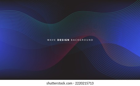 Dynamic shape composition. Minimal geometric background. Vector template design. Abstract Modern Line. Curvy geometric lines wave pattern texture on colorful. Vector graphic illustration template. 