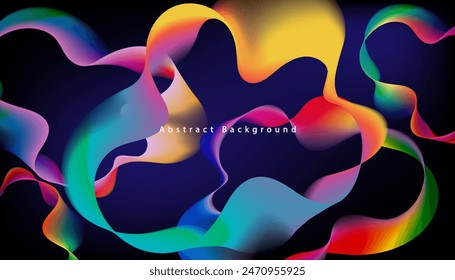Dynamic shape composition. Minimal geometric background. Vector template design. Abstract Modern Line. Curvy geometric lines wave pattern texture on colorful. Vector graphic illustration template.