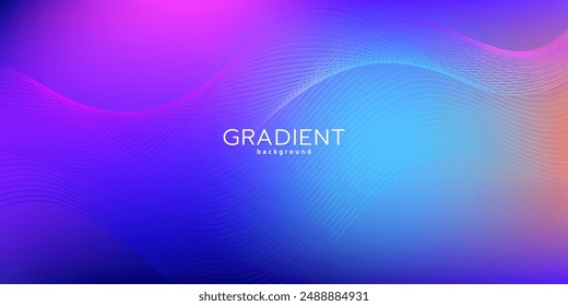 Dynamic shape composition. Minimal geometric background. Vector template design. Abstract Modern Line. Curvy geometric lines wave pattern texture on colorful. Vector graphic illustration template. 
