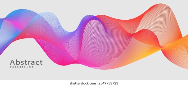 Dynamic shape composition. Vector template design. Abstract Modern Line. Curvy geometric lines wave pattern texture on colorful. Vector graphic illustration template. 