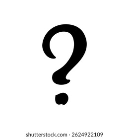 Dynamic shape question mark logo icon vector illustration with white background