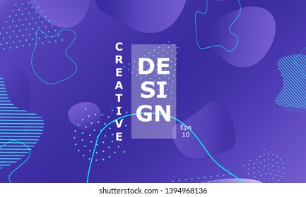 Dynamic shapes. 3D background. Modern design. Minimal poster. Vector illustration.