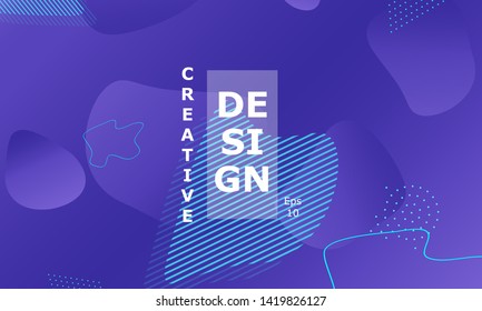 Dynamic shapes. 3D background. Modern design. Minimal poster. Vector illustration.