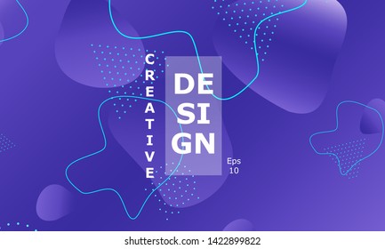 Dynamic shapes. 3D background. Modern design. Minimal poster. Vector illustration.