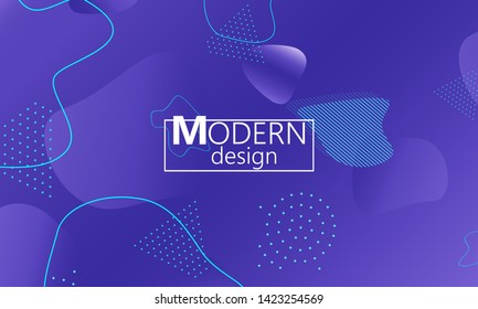 Dynamic shapes. 3D background. Modern design. Minimal poster. Vector illustration.