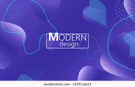 Dynamic shapes. 3D background. Modern design. Minimal poster. Vector illustration.