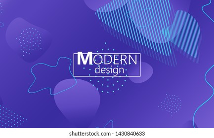 Dynamic shapes. 3D background. Modern design. Minimal poster. Vector illustration.