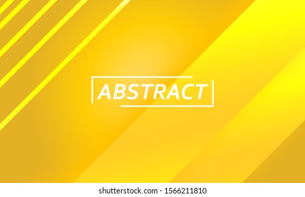 Dynamic shapes. 3D background. Modern design. Yellow color. Minimal poster. Vector illustration.