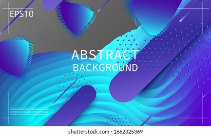 Formas dinámicas. Fondo 3D. Diseño moderno. Afiche mínimo. Ilustración vectorial.
