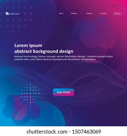  dynamic shapes abstract background design web site concept copy space landing page creative template horizontal vector illustration