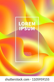 Dynamic shapes, backdrop for cosmetic brand, a template for flyer, gold silk banner. Vector illustration