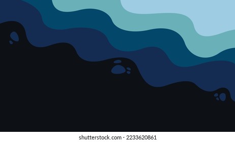 Composición dinámica de formas. 	
Resumen de fondo azul y de color oscuro.
