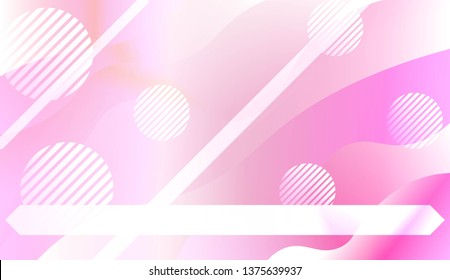 Dynamic shapes composition with Abstract Shiny Waves, Lines, Circle, Space for Text. For Template Cell Phone Backgrounds. Vector Illustration with Color Gradient