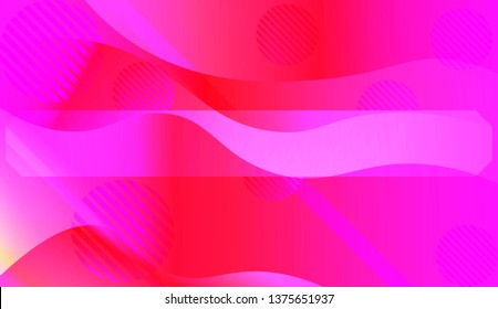 Dynamic shapes composition with Abstract Shiny Waves, Lines, Circle, Space for Text. For Template Cell Phone Backgrounds. Vector Illustration with Color Gradient