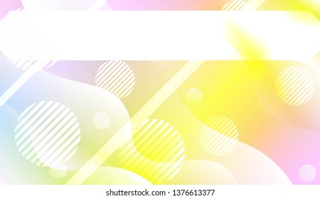 Dynamic shapes composition with Abstract Shiny Waves, Lines, Circle, Space for Text. For Template Cell Phone Backgrounds. Vector Illustration with Color Gradient