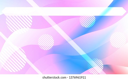Dynamic shapes composition with Abstract Shiny Waves, Lines, Circle, Space for Text. For Template Cell Phone Backgrounds. Vector Illustration with Color Gradient