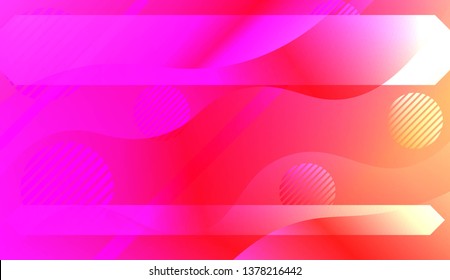 Dynamic shapes composition with Abstract Shiny Waves, Lines, Circle, Space for Text. For Template Cell Phone Backgrounds. Vector Illustration with Color Gradient