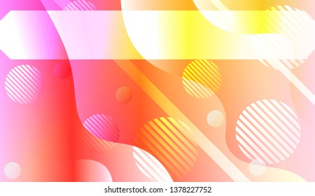 Dynamic shapes composition with Abstract Shiny Waves, Lines, Circle, Space for Text. For Template Cell Phone Backgrounds. Vector Illustration with Color Gradient