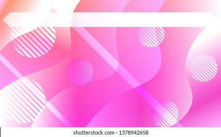 Dynamic shapes composition with Abstract Shiny Waves, Lines, Circle, Space for Text. For Template Cell Phone Backgrounds. Vector Illustration with Color Gradient