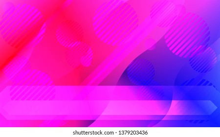 Dynamic shapes composition with Abstract Shiny Waves, Lines, Circle, Space for Text. For Template Cell Phone Backgrounds. Vector Illustration with Color Gradient