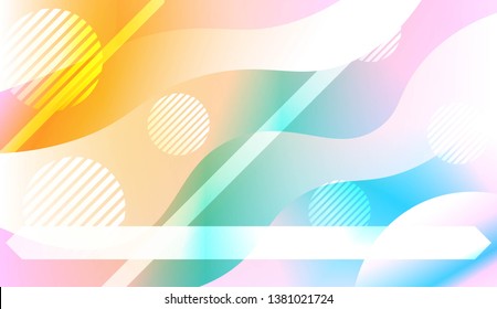 Dynamic shapes composition with Abstract Shiny Waves, Lines, Circle, Space for Text. For Template Cell Phone Backgrounds. Vector Illustration with Color Gradient