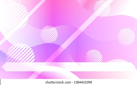 Dynamic shapes composition with Abstract Shiny Waves, Lines, Circle, Space for Text. For Template Cell Phone Backgrounds. Vector Illustration with Color Gradient