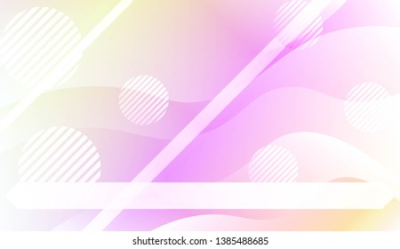Dynamic shapes composition with Abstract Shiny Waves, Lines, Circle, Space for Text. For Template Cell Phone Backgrounds. Vector Illustration with Color Gradient