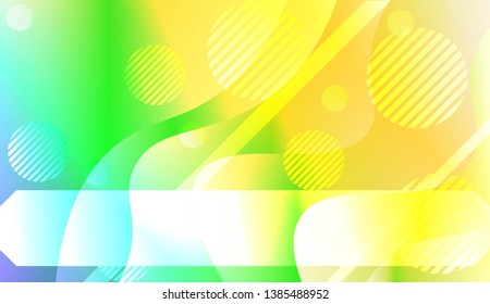 Dynamic shapes composition with Abstract Shiny Waves, Lines, Circle, Space for Text. For Template Cell Phone Backgrounds. Vector Illustration with Color Gradient