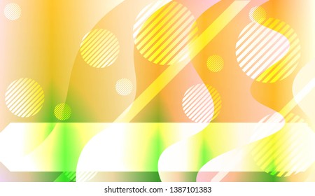 Dynamic shapes composition with Abstract Shiny Waves, Lines, Circle, Space for Text. For Template Cell Phone Backgrounds. Vector Illustration with Color Gradient