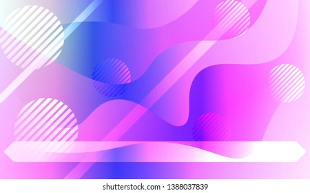 Dynamic shapes composition with Abstract Shiny Waves, Lines, Circle, Space for Text. For Template Cell Phone Backgrounds. Vector Illustration with Color Gradient