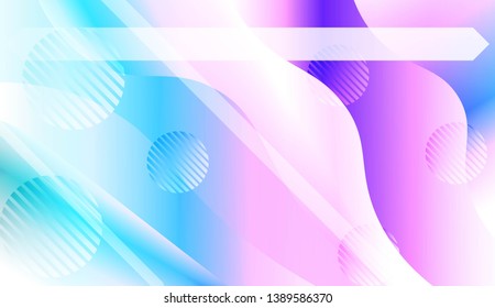 Dynamic shapes composition with Abstract Shiny Waves, Lines, Circle, Space for Text. For Template Cell Phone Backgrounds. Vector Illustration with Color Gradient