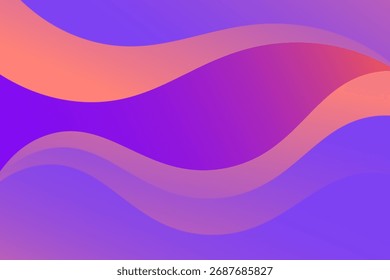 Dynamic shapes composition. Abstract wave orange and purple modern color background. Vector Eps10