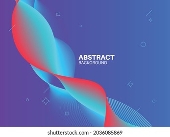 Dynamic shapes composition, Minimal geometric background. Abstract background for 2022 Digital Design Blues red color Mixed, Eps10 vector