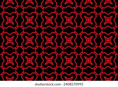 Dynamic shapes composition. Seamless pattern with symmetric geometric ornament. Ornamental mosaic texture.