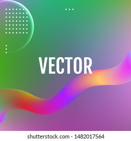 Dynamic shapes composition. Template for the design of a website landing page or background.