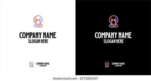 Dynamic shapes and contrasting colors can symbolize change and transformation. This logo is suitable for companies engaged in technology, digitalization.