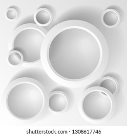 Dynamic shapes on a white background. Design for abstract geometric background consisting of dynamic shapes, intersecting shapes. Vector. Infographics