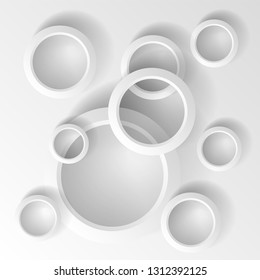 Dynamic shapes on a white background. Design for abstract geometric background consisting of dynamic shapes, intersecting shapes. Vector. Infographics