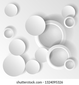 Dynamic shapes on a white background. Design for abstract geometric background consisting of dynamic shapes, intersecting shapes. Vector. Infographics