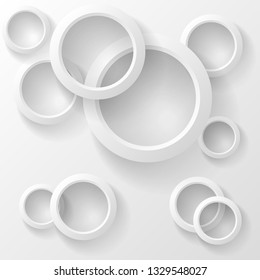 Dynamic shapes on a white background. Design for abstract geometric background consisting of dynamic shapes, intersecting shapes. Vector. Infographics